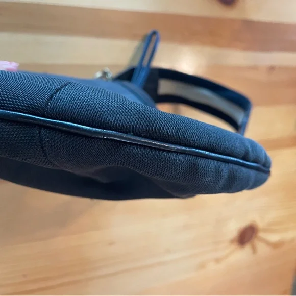 Gucci Half Moon Vintage Black Canvas Shoulder Bag GUC - Picture 8 of 11